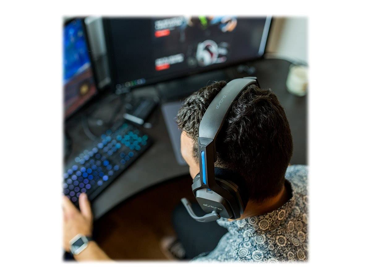 ASTRO Gaming A20 Casque sans Fil 2ème Génération, Léger et Résistant, Microphone avec Fonction de Sourdine Flip-up, Batterie +15h, Portée de 15m, PS5, PS4, PC, Mac - Blanc/Bleu