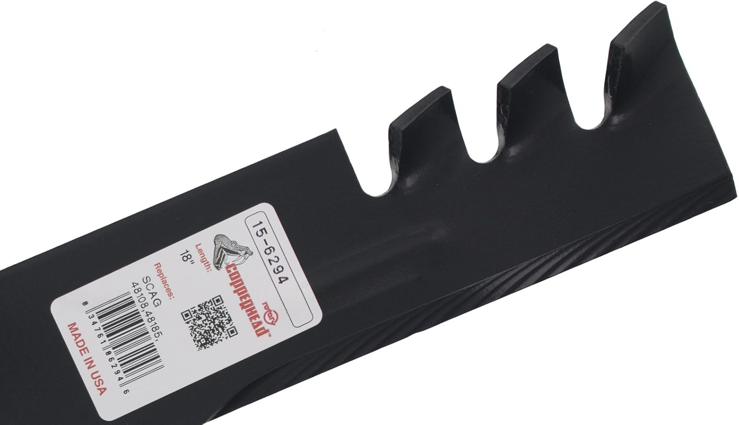 6 Rotary 6294 Mower Blades for Ariens 00273100 103-2508 633485 Scag 48108 481707 Snapper 101485 1-7037 Length 18” Width 2-1/2” Thickness .204” Center Hole 5/8” Fits 36" 50" 52" 54" Deck