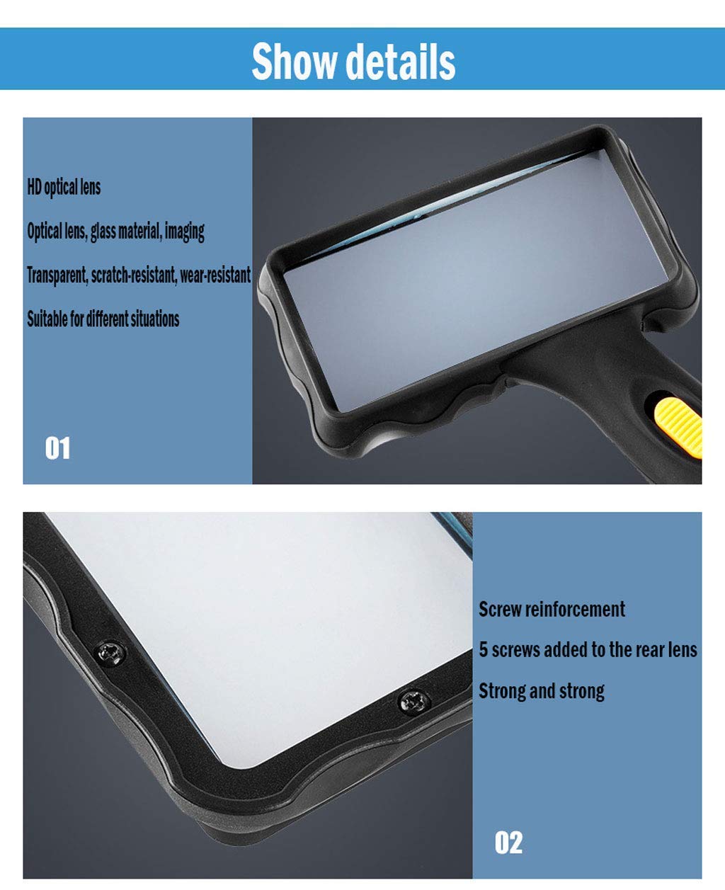 Przenośna lupa do czytania z 2 diodami LED, 10-krotnym optycznym szklanym obiektywem HD, ręcznym szkłem, nauką i przyjemnością nauki biurowej Made in China
