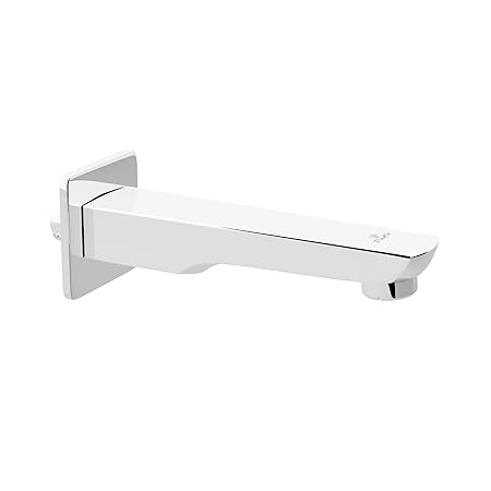 Pixaflo Cubicle Brass Bath Tub Spout with Wall Flange | High Flow (Chrome | Pack of 1)