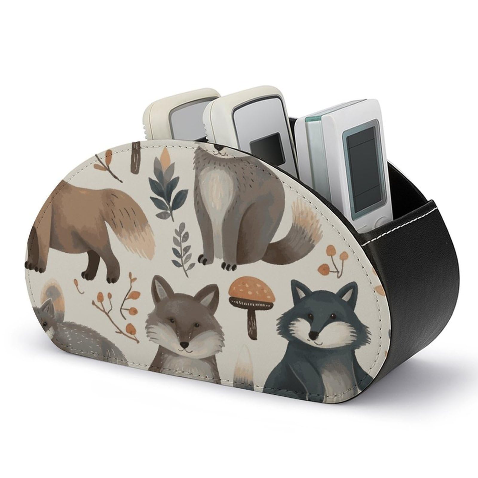Organiseur de télécommande en cuir synthétique au design soigné