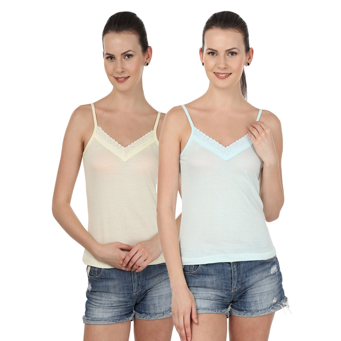 blazon Women's Camisole Set of 2 (Skin, Sea Green)-picture-58