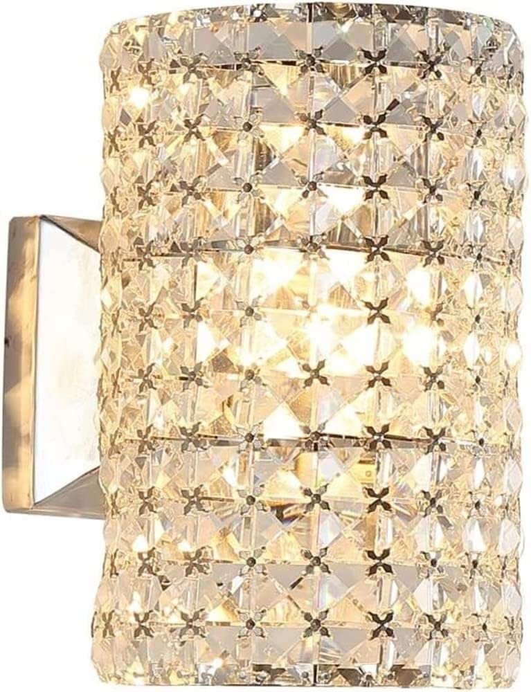 Applique murale postcrystal au design de luxe semi-circulaire culot E14