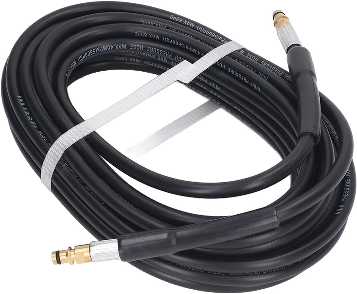 Yosoo Health Gear High Pressure Water Hose 49.2ft Garden Water Hose, Thick Rubber Water Hose 5800psi 40Mpa Pressure Washer Hose Replacement, Water Hose for K2 K3 K4 K5 2 End Plug