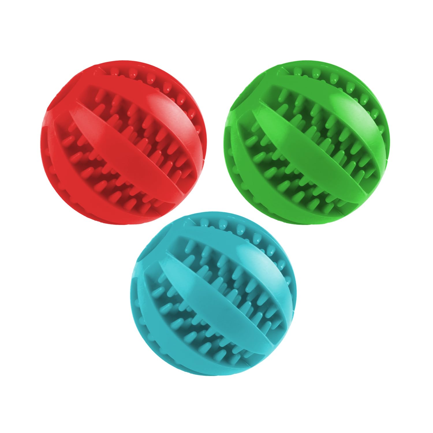 Bojueshaw 2pcs Dog Treat Ball Toys,Interactive Puzzle Chew Toys for Teeth Cleaning,IQ Training & Boredom Relief,Rubber Treat Dispenser for Small Medium Dog