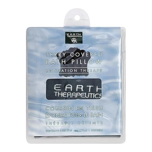 Earth Therapeutics - Almohada de baño para terapia de relajación cubierta de rizo color verde oscuro 1 almohada
