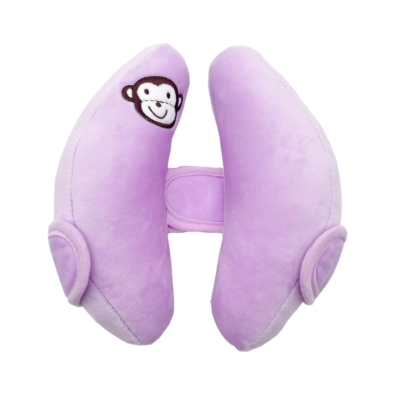 StoHua Baby Pillow for Travel, Adjustable Head Neck Support for Car Seats for Newborn, U-Shape Banana Stroller Headrest Pillow for Toddler, Comfortble Head Support Head Protection Pillow, Purple