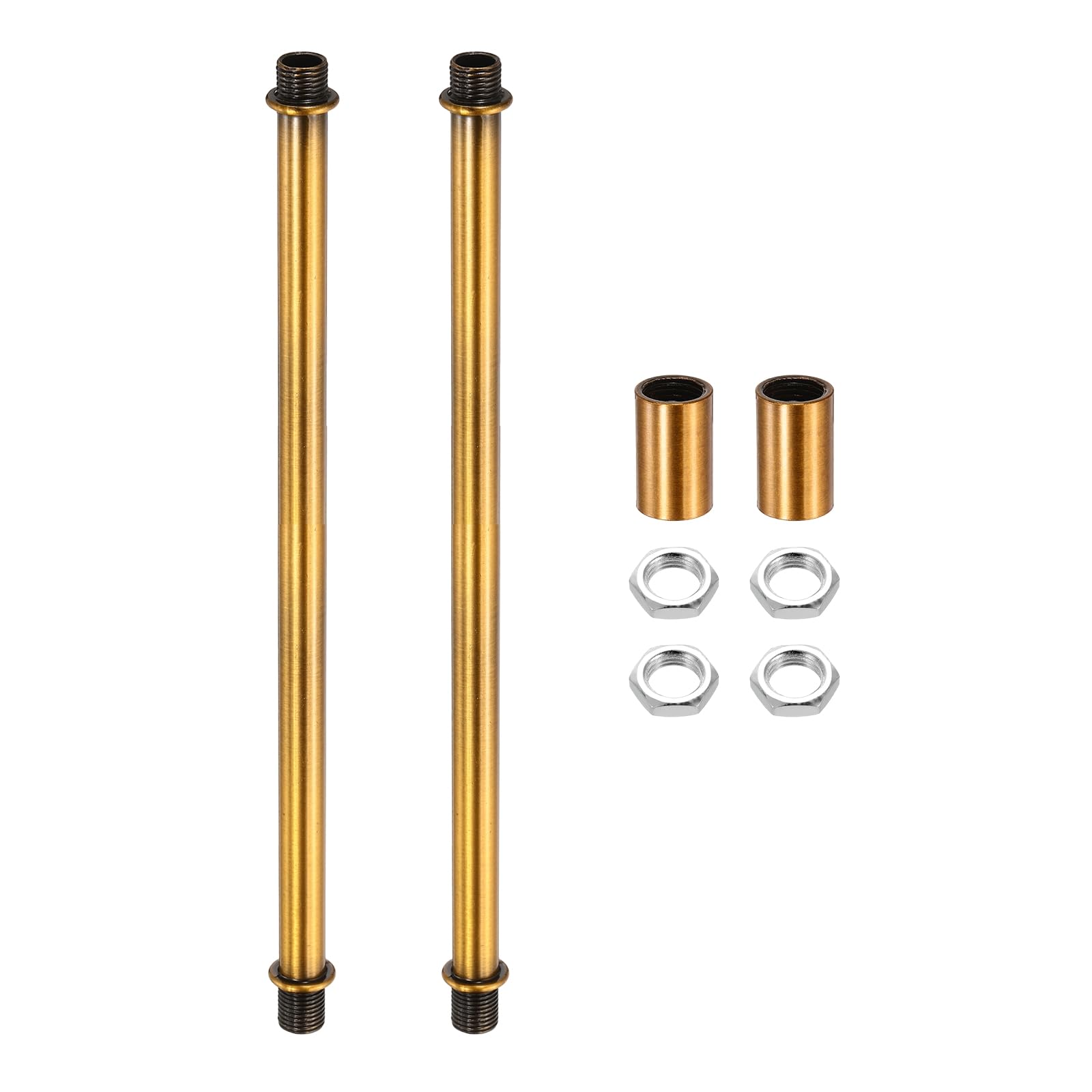 sourcing map Straight Pipe Lamp Stems Rod Kit 200mm/7.87" M10 2Set
