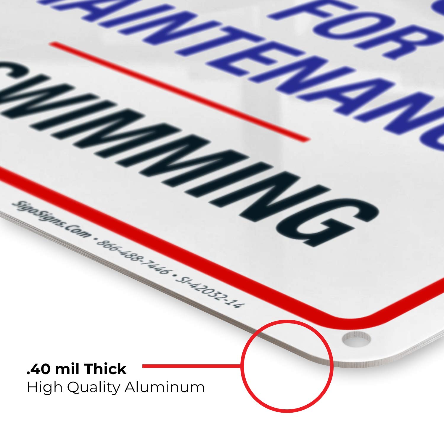 Letrero De Reglas Para Piscina De Aluminio Sin Óxido 14x10 P