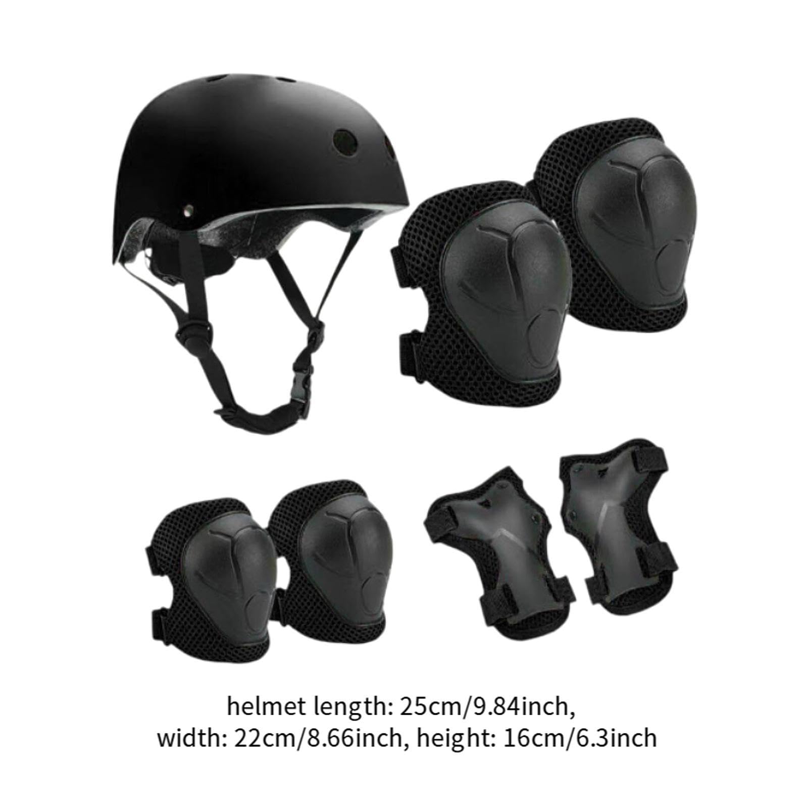 perfk 7pcs Kids Bike Caste Protection Gear Set Mand Pads Pads Poussions de Genou Poussions de Genou