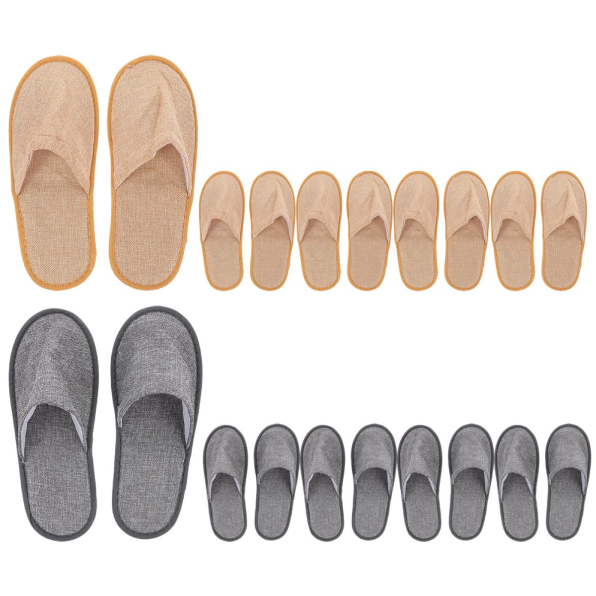 FOMIYES Zapatillas de Viaje Plegables para Mujer, 10 Pares, Eva y Felpa
