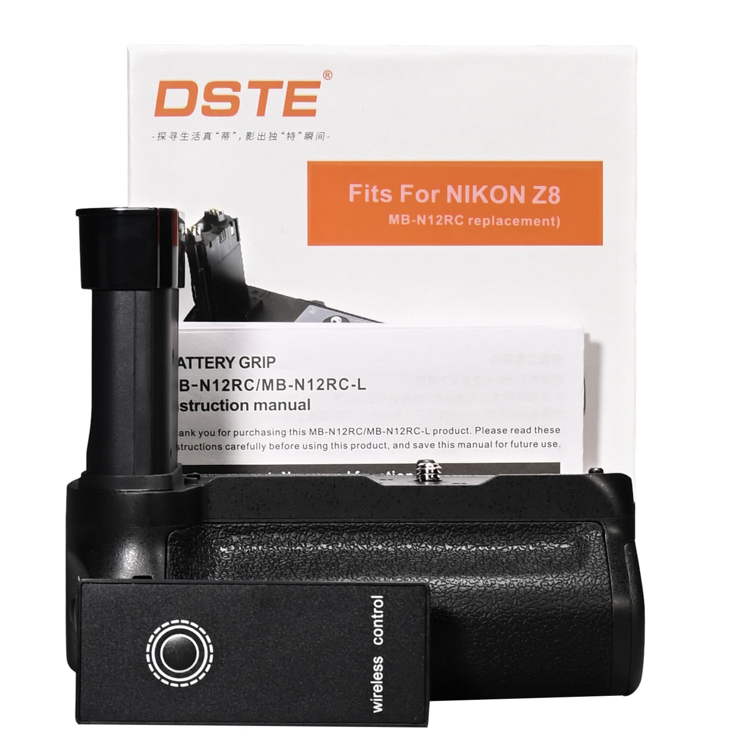 DSTE Vertical Battery Grip with Control Compatible for Nikon Z8 Camera Replacement for MB-N12 Battery Holder for Up to Two EN-EL15C Battery