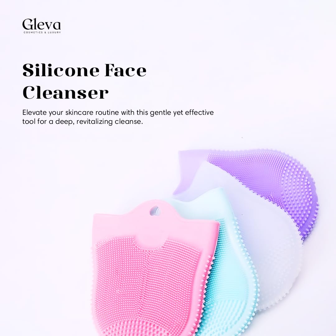 Gliva Face Scrubber Massage Glove, Silicon Face Cleanser and Body Massageing, Manual Facial Cleansing Massage Brush, Blackhead Remover Brush (Purple) for Exfoliating Gliva Face Scrubber Massage Glove, Silicon Face Cleanser and Body Massageing, Manual Facial Cleansing Massage Brush, Blackhead Remover Brush (Purple) for Exfoliating