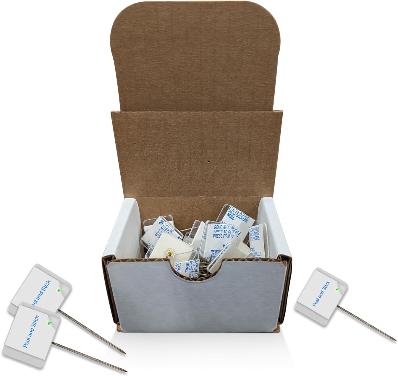 Nap Tags Fabric/Cubicle Partition Nameplate Pins (Naptags) – Hooks for Name Tags, Nap Nameplates, Pack of 20 Durable Pins for Office Signs & Decor