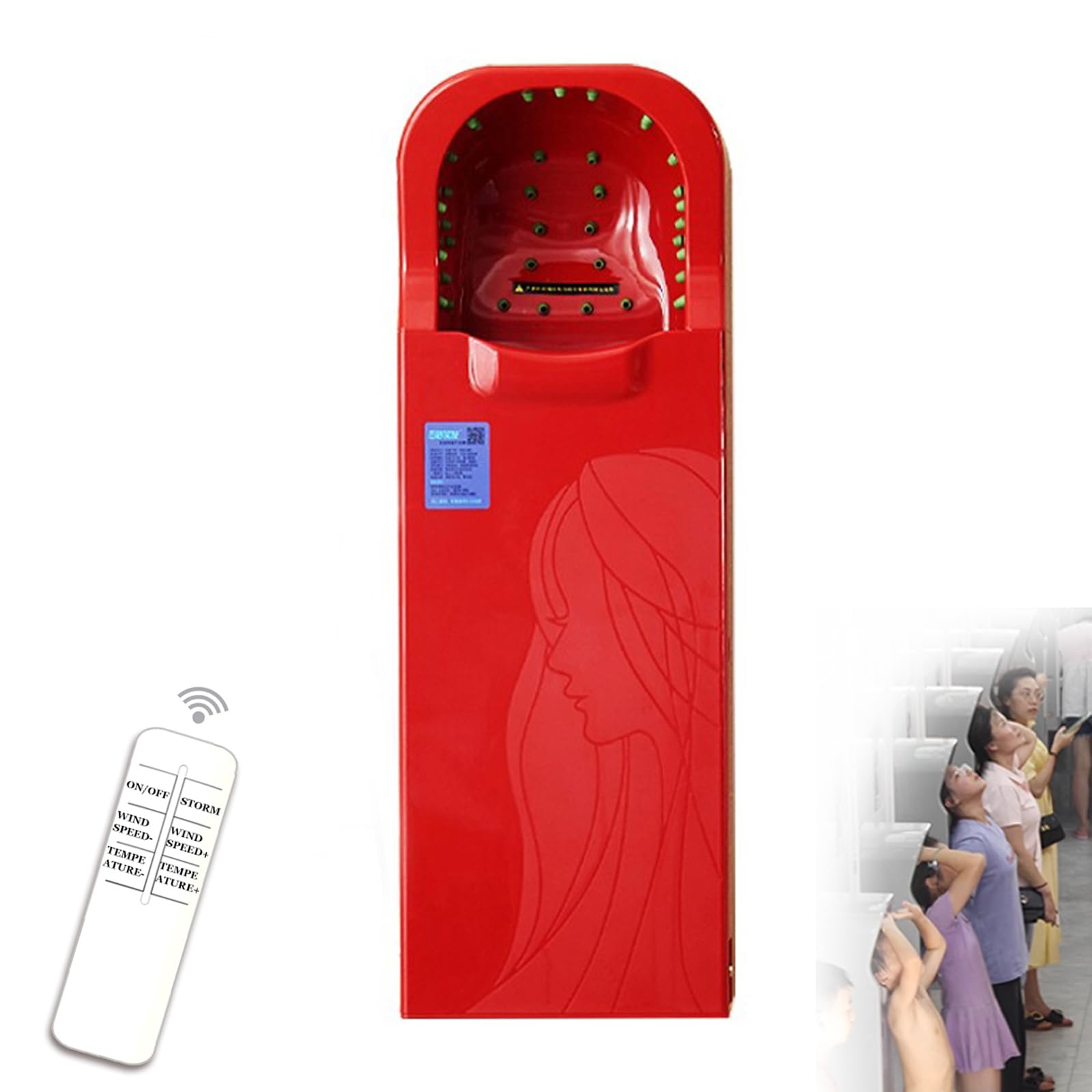 Standing Hair Steamer with Remote Control Wall-Mounted Standing Hair Dryer Intelligent Temperature and Speed Control Fast Drying Ionic