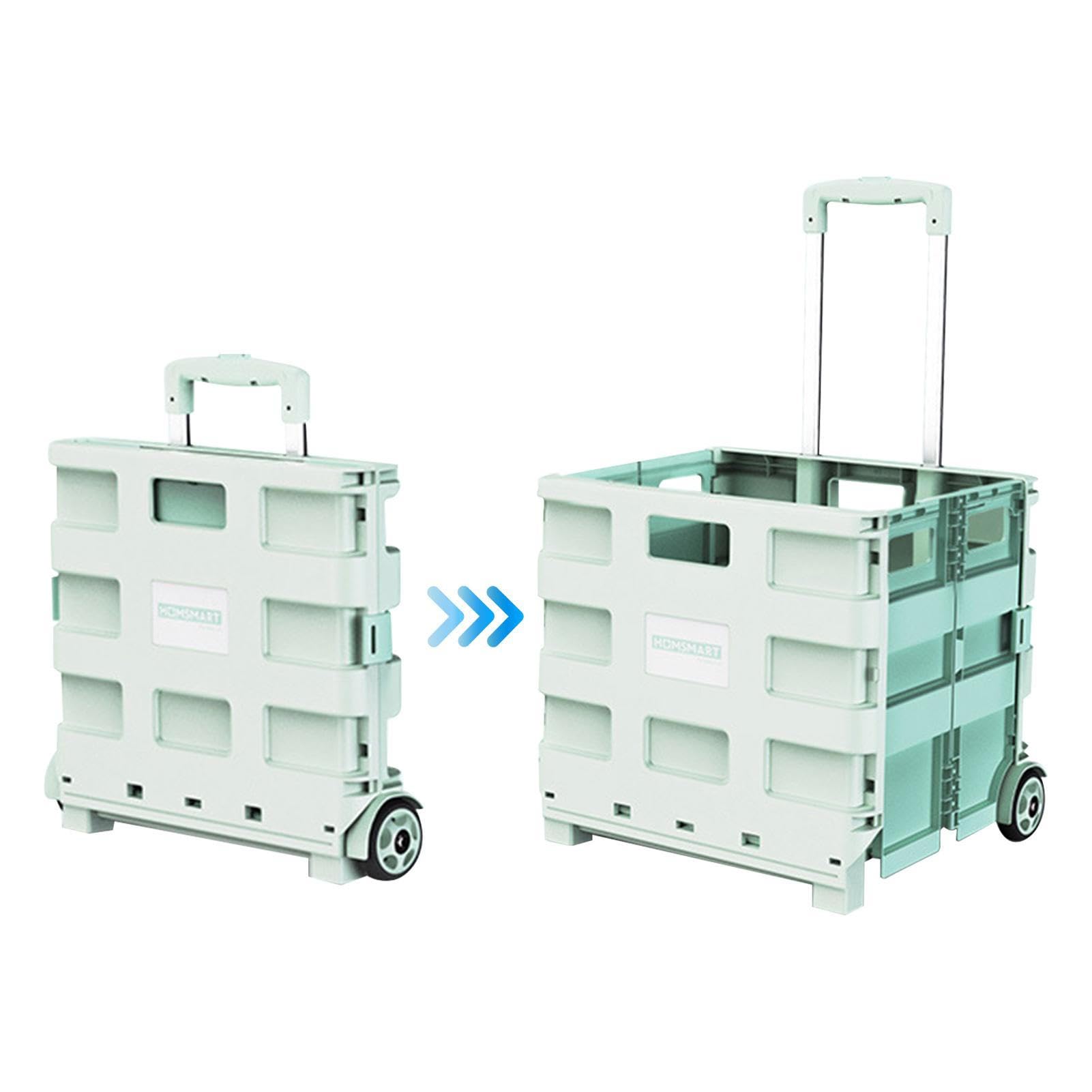 6 Pack Collapsible Rolling Crate Utility Cart Foldable Grocery Cart With Wheels - Bed Bath & Beyond - 40180726