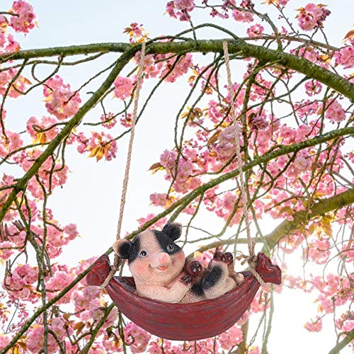 Standbeelddecor, het standbeeld van de harswerf, parkdecoratie voor de binnenplaats van de binnenplaatsgemeenschap Toneeldecoratie(Swing bloem varken) - Image 4