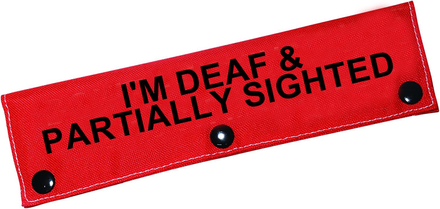 Hundeleine Mit Aufdruck „I‘m Deaf & Partially Sighted“ – Für Hunde Mit Seh- & Hörbehinderung