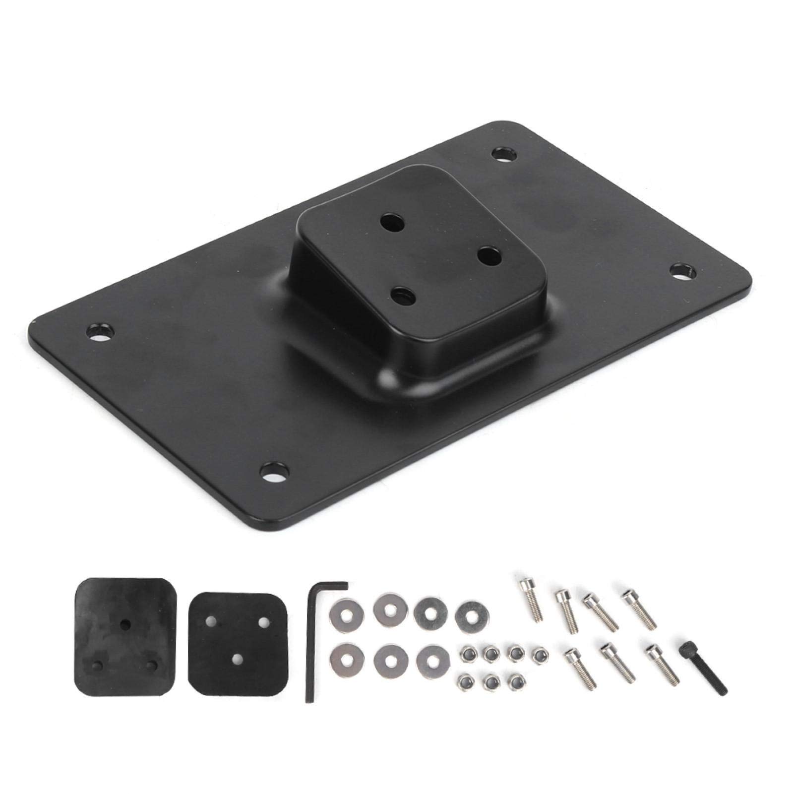 Support De Montage Pour Plaque D'immatriculation Moto – Cadre Métal + Caoutchouc, Dimensions 17.5x10 Cm, Facile à Installer Sans Soudure