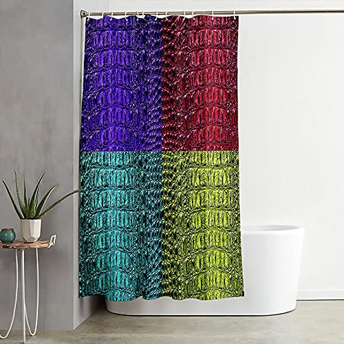 Rideau de douche 180x180cm polyester violet rouge bleu jaune - 3
