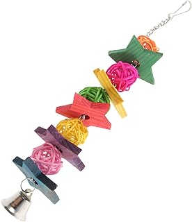 VILLFUL Brinquedo Para Mastigar Papagaio Brinquedos Para Pássaros Pequenos Brinquedos De Madeira Pássaro Periquito Brinquedo Para Mastigar Para Pendurar Papagaio Brinquedo Para Mastigar