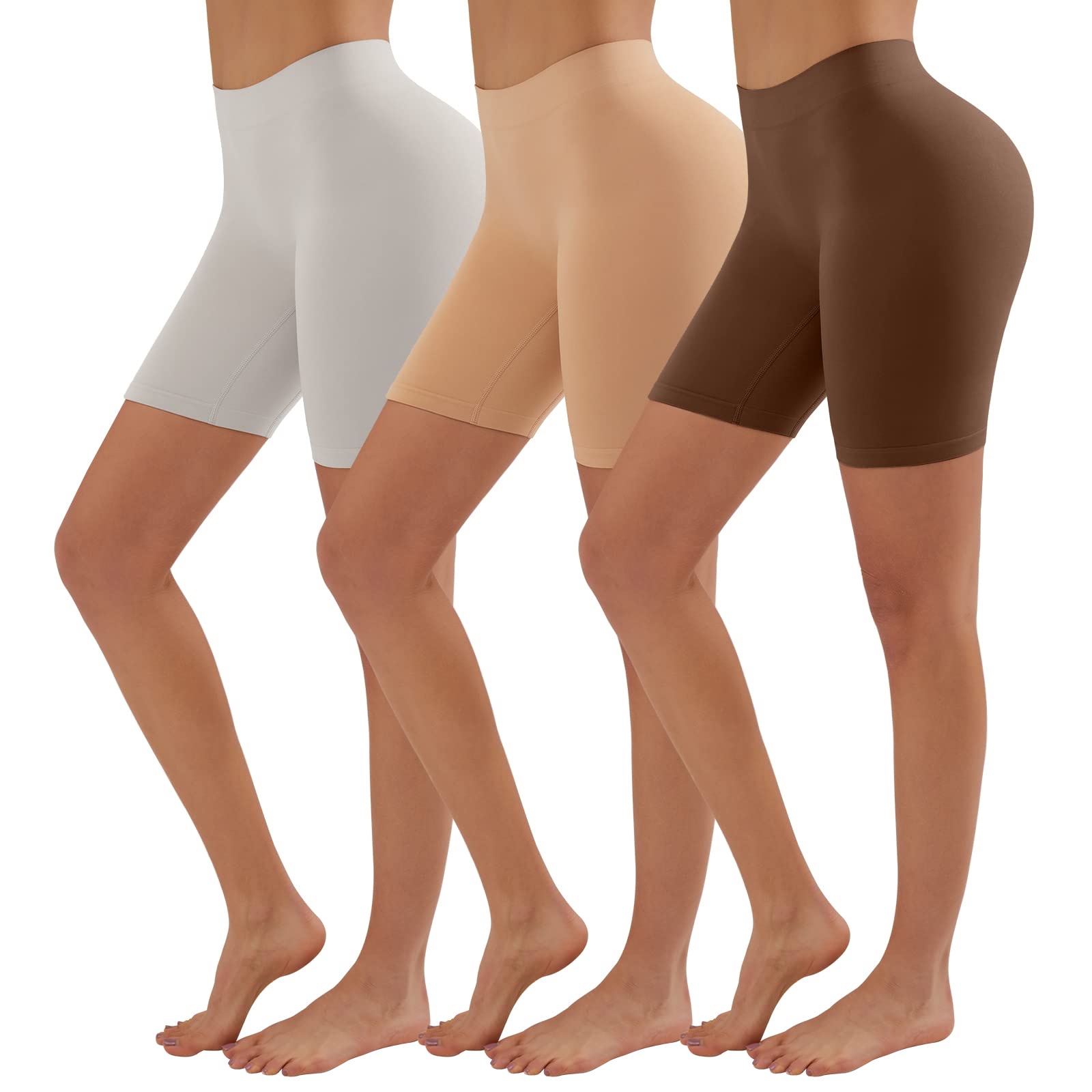 YADIFEN Slip Shorts for Under Dresses Women Seamless Anti Chafing | Light Compression Underwear Shaping Boyshort Smooth Thigh Biker Short to Wear Under Dress Shapewear Panties