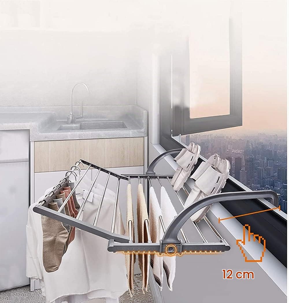 Stendibiancheria da balcone, ringhiera, finestra, termosifone, stendibiancheria, piccola
