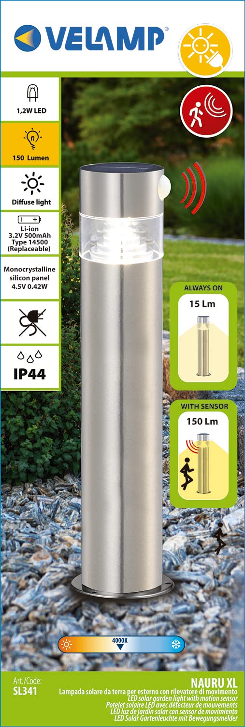 Lampada solare da terra 150 lumen con rilevatore di movimento