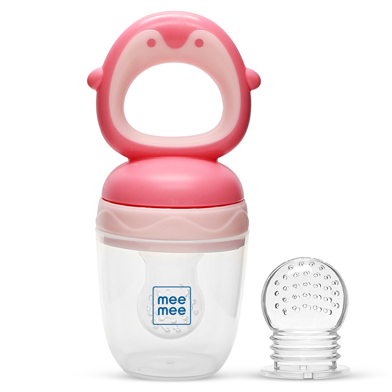 Mee Mee Silicon Food Feeder and Fruit Nibbler for Nutritional Feeding to Baby with Extra Mesh | Handle for Easy Grip | Bpa Free | Soft Pacifier, Feeder, Baby Teether for 3 Months+ (Pink)-image-27