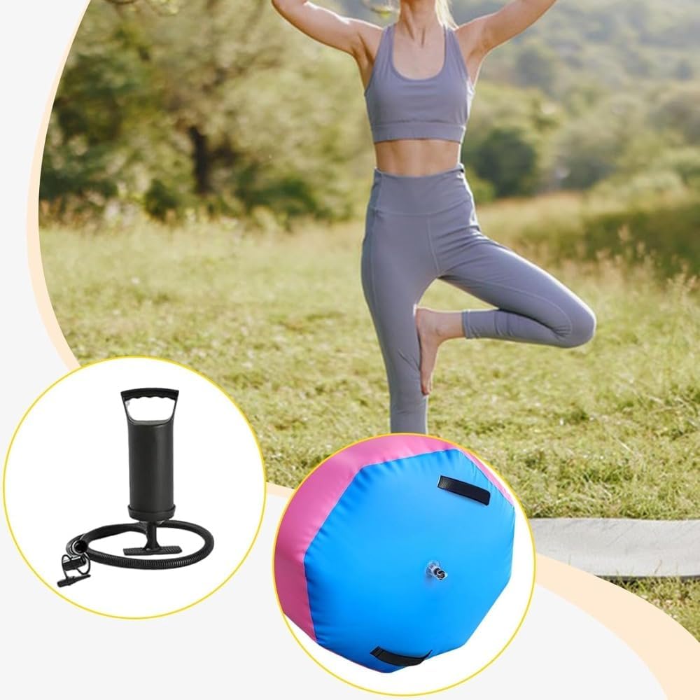 YHHY体操バレラは、耐摩耗性素材のエアローラーインフレータブルタンブリングマットハイエアロゾル性体操トレーニングバックアシストポー