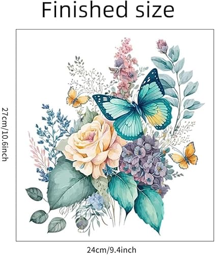 Toilettensitz Aufkleber Schmetterling Blumen Toiletten Aufkleber Selbstklebend Wasserdicht Abziehbilder Badezimmer Aufkleber für Toilettendeckel Dekorationen Badezimmer Zubehör
