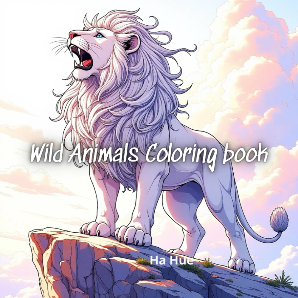 Wild Animals Coloring book: A Relaxing Coloring Journey Into the Wild