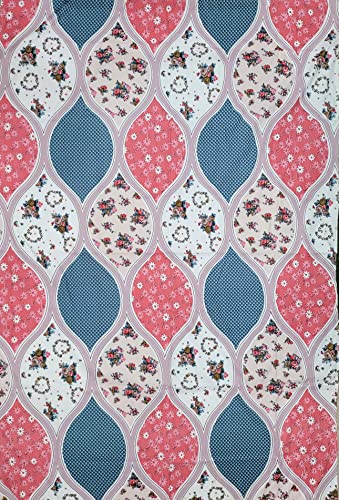 Image of Fitzy 280 TC Fitted bedsheet Single Size, Elastic bedsheet,36x78 inches + 10 inches Drop, with 1 Pillow Cover (Antiquedesign, 36 inch x 78 inch)