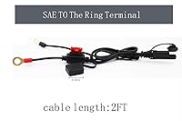 Vista 2 de iMESTOU Arnés de terminal SAE a junta tórica de 2 pines, enchufe de desconexión rápida, cable de carga de desconexión rápida SAE para motocicleta