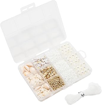 OYWOBET 1042pcs Assorted Beads Jewelry Making Kit, Beach Bracelet Making Kit with Shells, Turtles Starfish Beads for Bracelet Necklace for Summer Beach Jewelry for Women