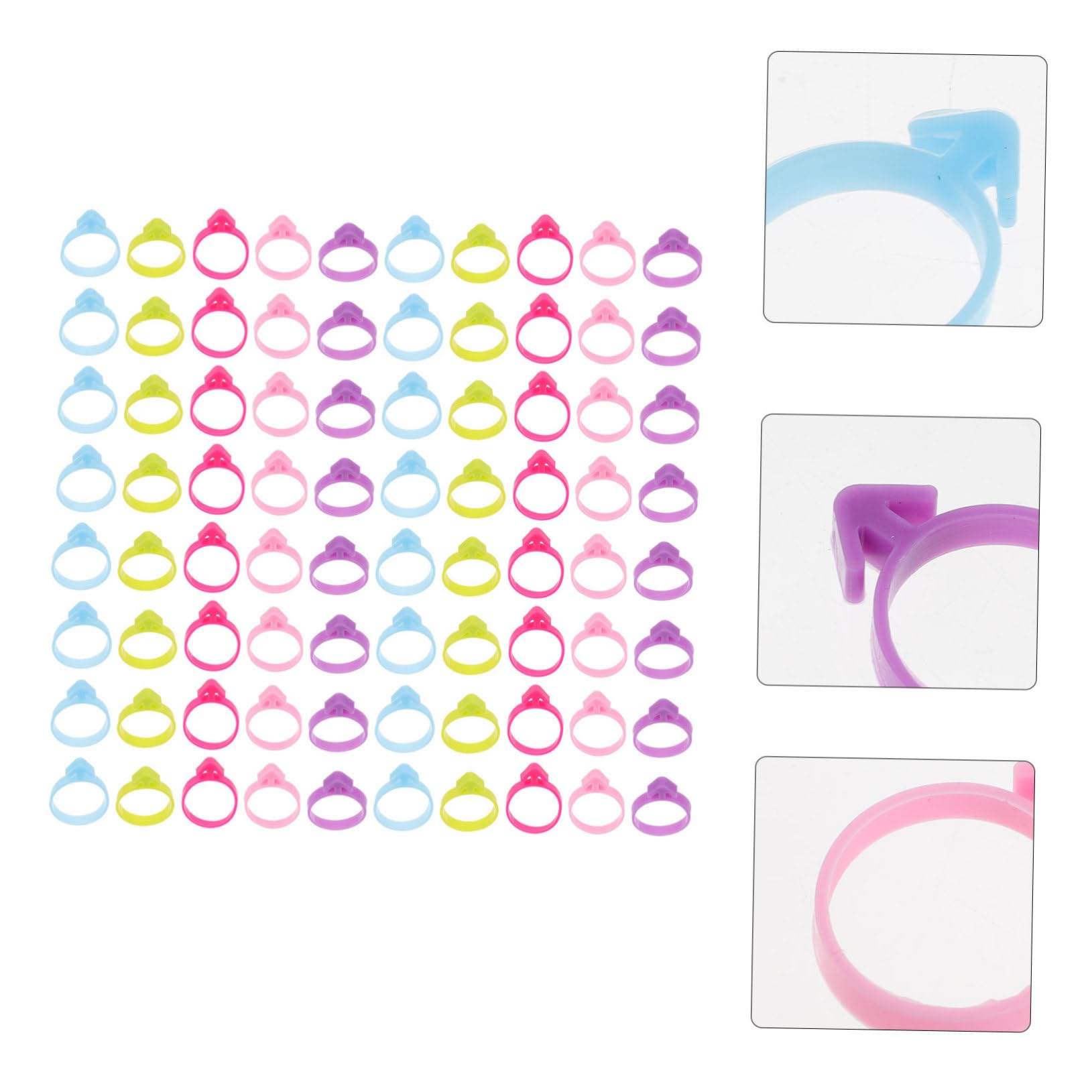 Cabilock 400piezas Clips para Bolsas De Pastelería Reutilizables Anillos De Sellado para Manga Pastelera De Repostería