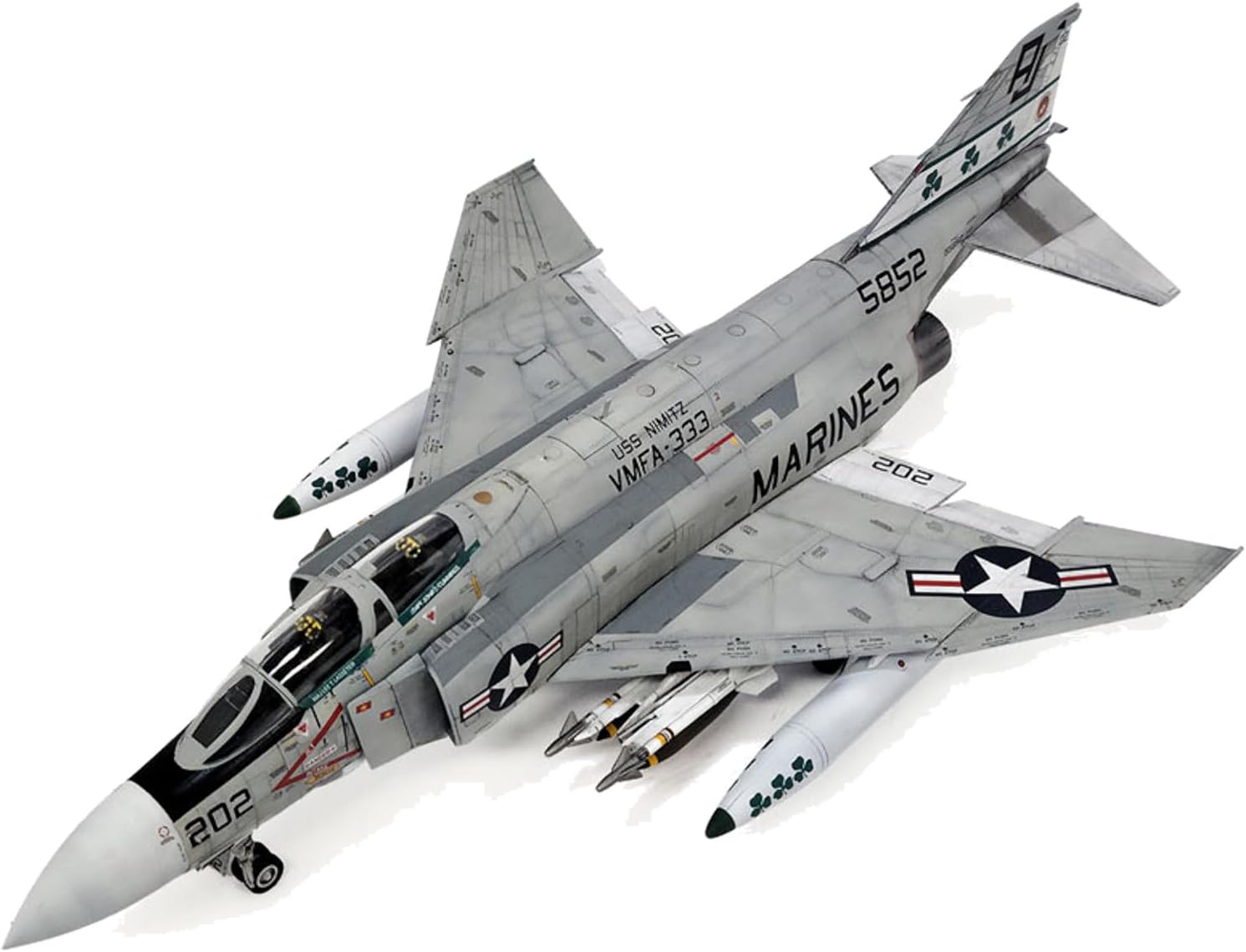 Academy 1/48 American F-4J Phantom II VMFA-333 Shamrocks Plastic Model 12356 (Airplane)
