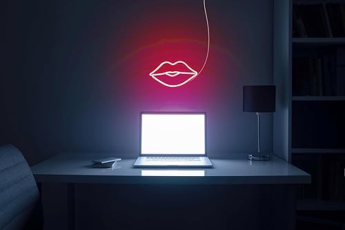 Miniatura 5 de AdvPro Lips Kiss Girl Room Flex Silicone LED Neon Sign - Rosa - st16s32-fnu0048-k