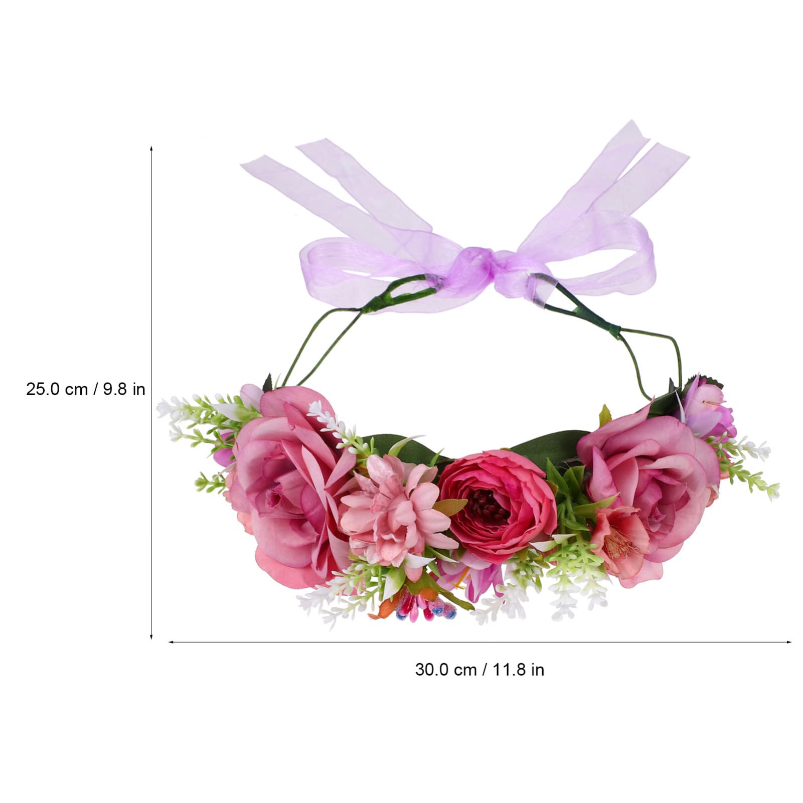 Healeved 6pezzi Cerchietto Fiori Per Matrimonio Di Accessori Per Con Rosa Finta Per Cerimonie Feste e Foto Memorabili