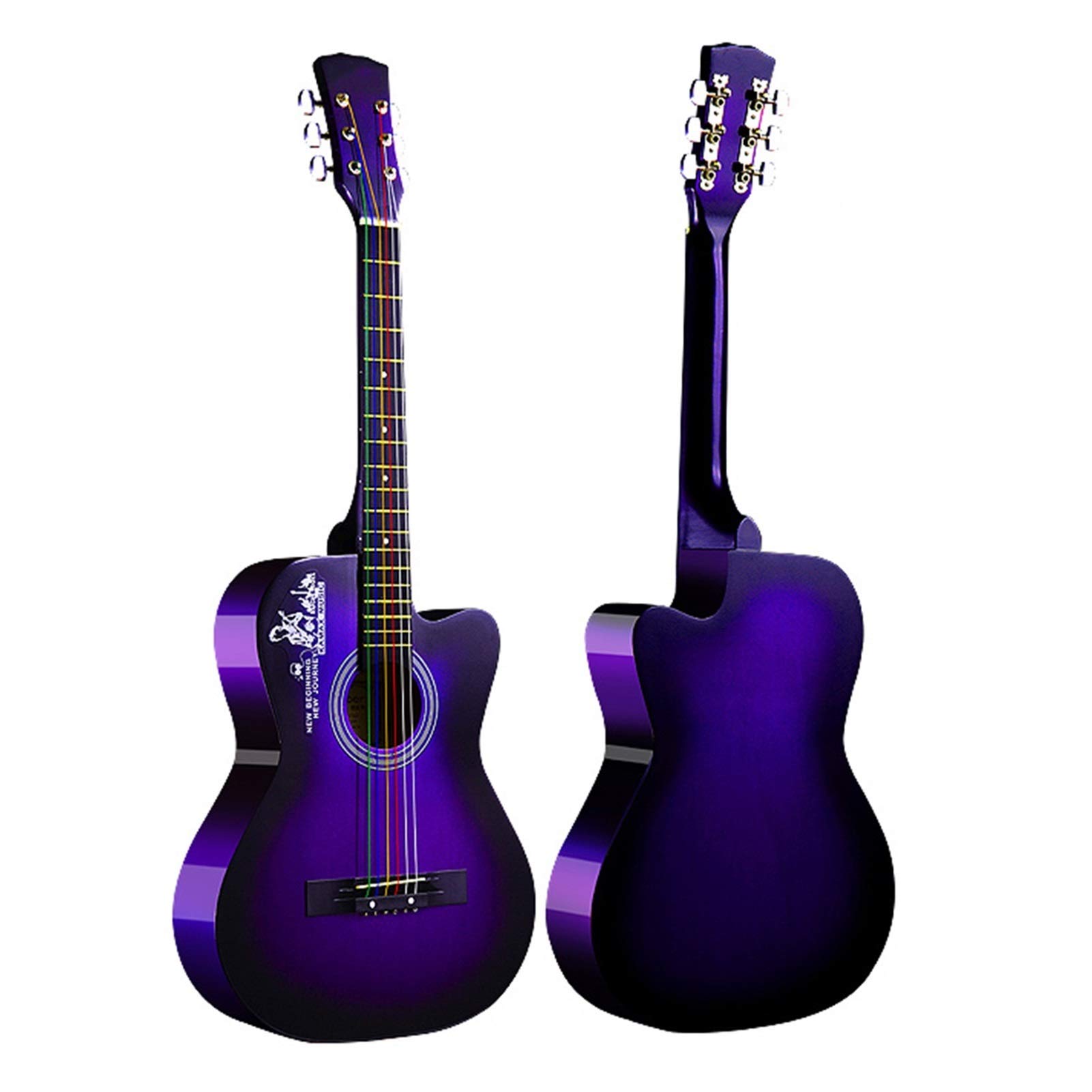 Chitarra acustica con corde in acciaio, 96,5 cm, per ragazzi e studenti, perfetta come regalo di Natale e Capodanno per bambini e adulti, kit completo per principianti