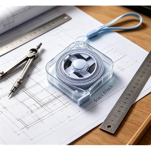 Blue Mini Retractable Tape Measure, Portable Soft Measuring Tape with Lanyard for Sewing & Body