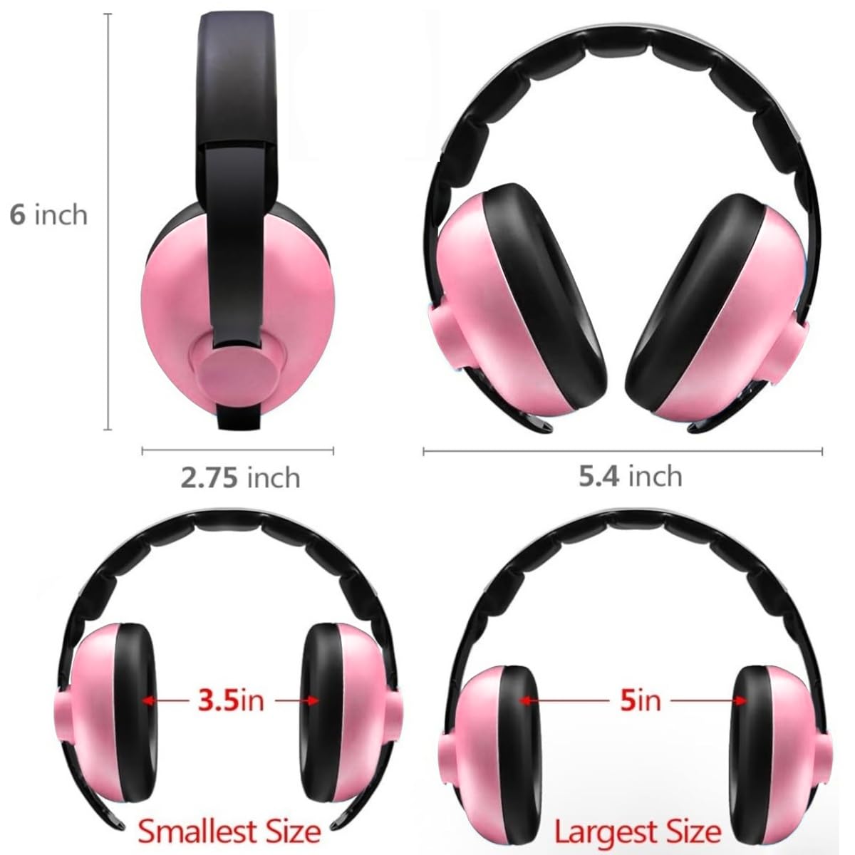 Baby Ear Defenders Protection Headphones Adjustable Comfortable Noise Reduction Ear Muffs for Age 3 to 36 Months - Image 3