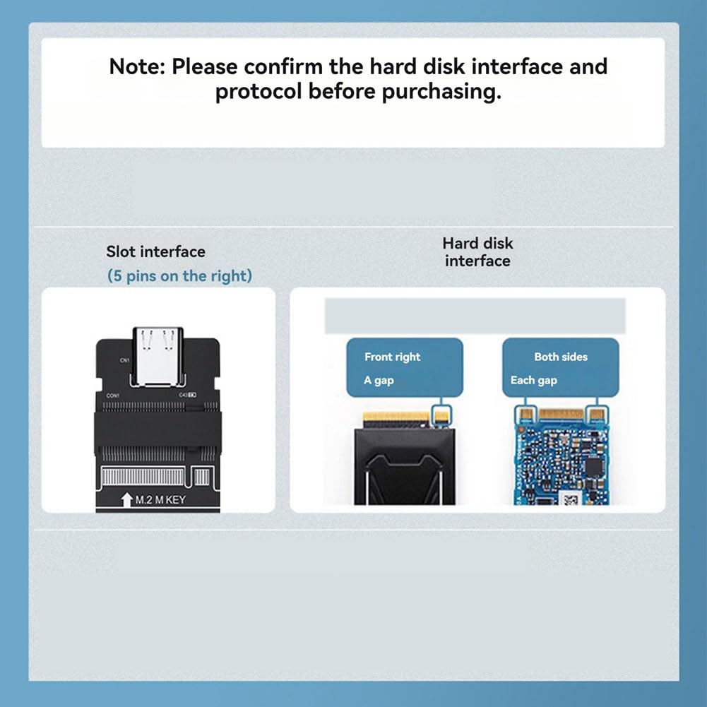 Do obudowy dysku SSD M.2 NVMe, do NVMe PCI-E M.2 SSD etui do NVMe SSD rozmiar 2230/2242/2260/2280 (do 4 TB)