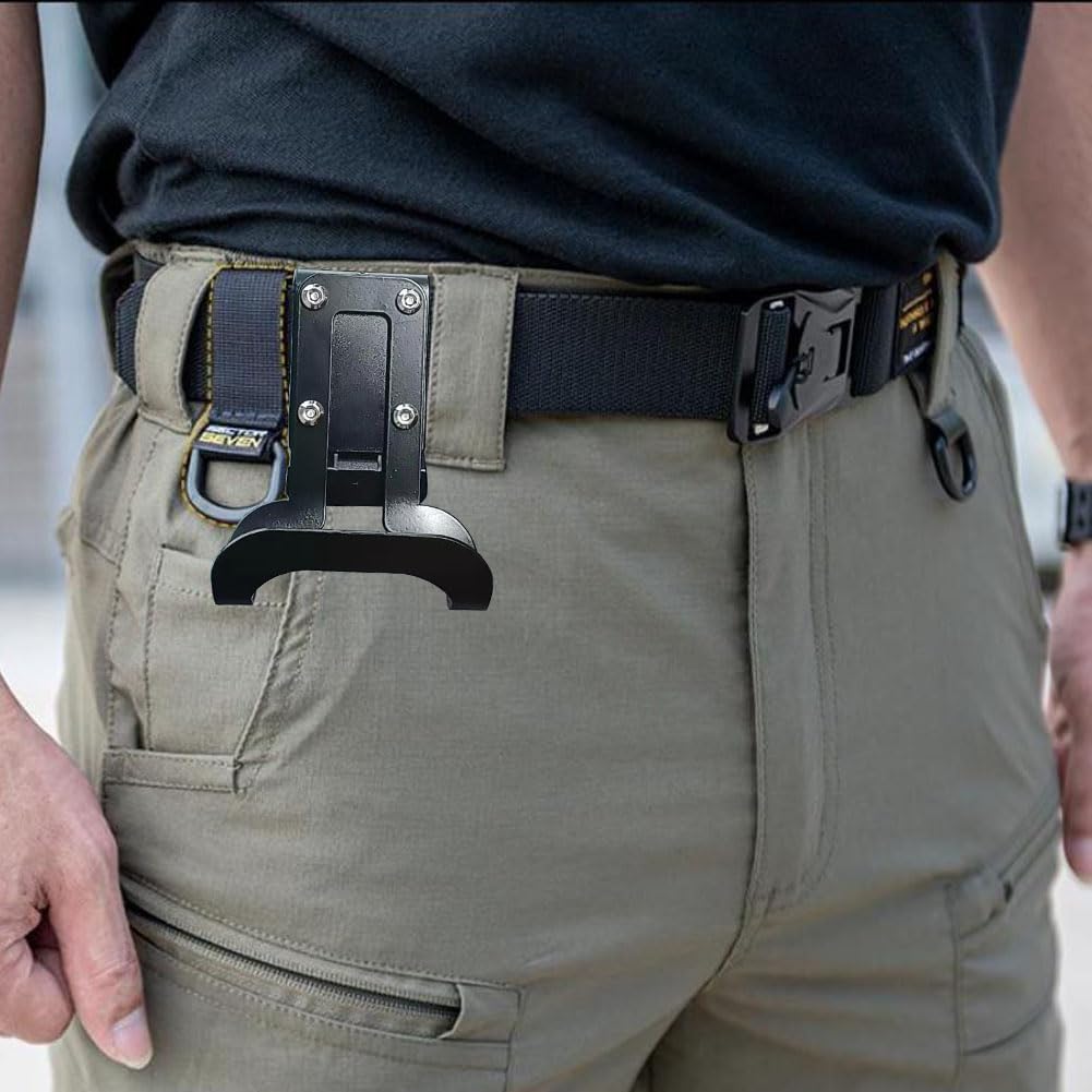 Hammer Holster Clip on Tool Belt Hammer Belt Hook for Pliers Hammer Wrench Metal Accessories Holder for Tool Belt Quick Response Hammer Holster Hammer Loop