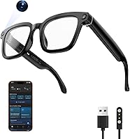 Vista 9 de Lentes inteligentes AI, lentes Bluetooth con traducción en línea de más de 140 idiomas, lentes fotocrómicas, micrófono y altavoces integrados, lente