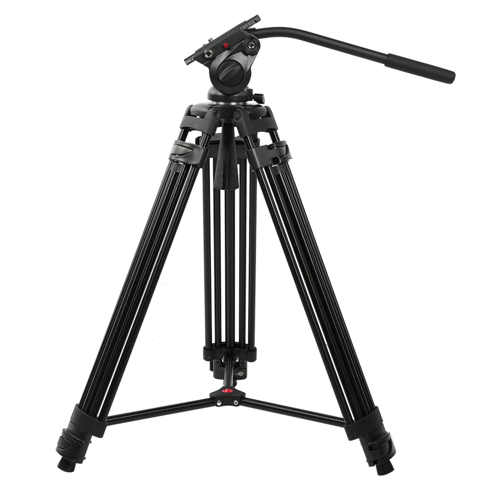 Treppiede Professionale con Testa a Sfera Idraulica per Fotocamere DSLR