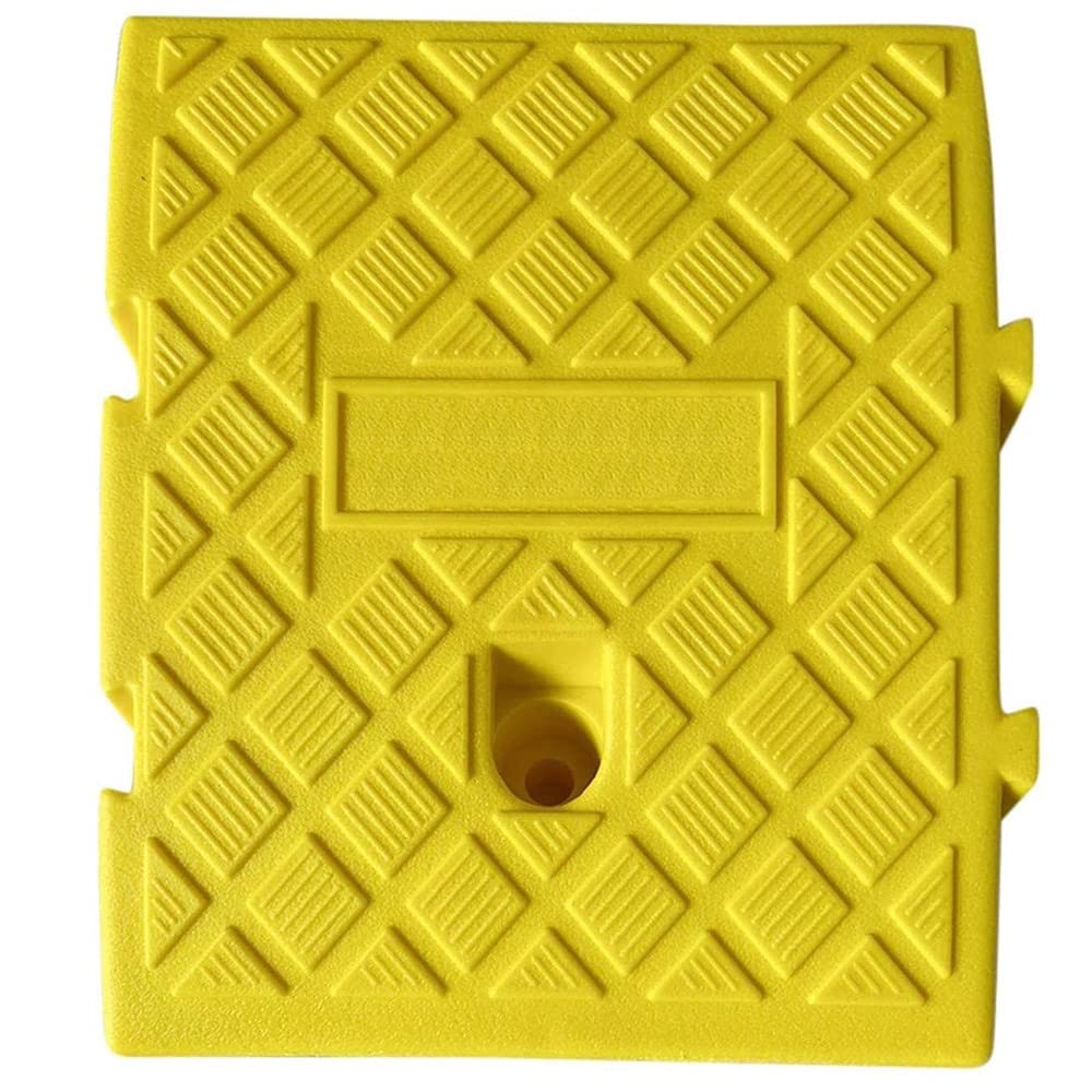 WWFF Plastic Curb Ramp, 4.3" Rise Height Sidewalk Curb Ramp, 10.6" Width 9.8" Length Driveway Ramp for Curb, for Forklifts, Trucks, Buses, Cars, Wheelchairs, Bikes