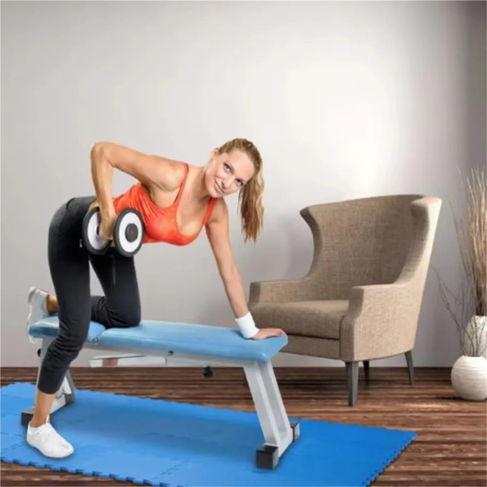 Alfombra de Juego Espuma EVA fácil Limpieza, Superficie Protectora entrelazada, Almohadilla Suelo, Rompecabezas, esteras Suaves Yoga for el del hogar, 8 Uds para Gimnasio(Pink)