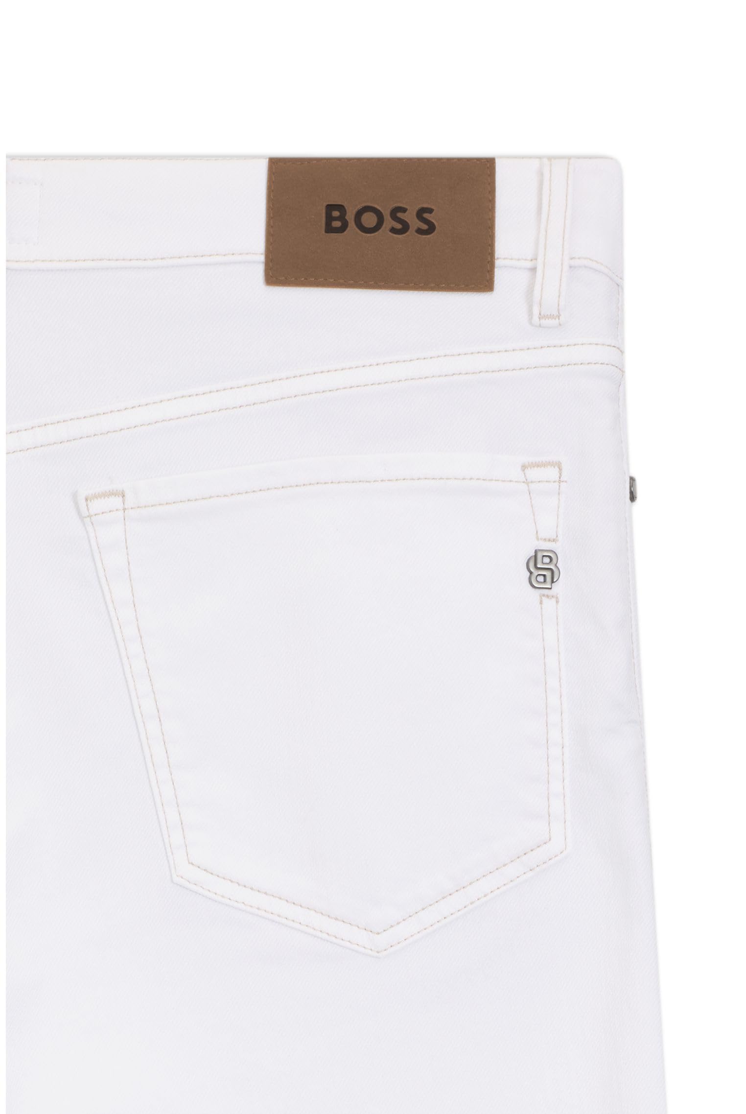 BOSS Five-Pocket-Jeans Aus Weißem Stretch-Denim