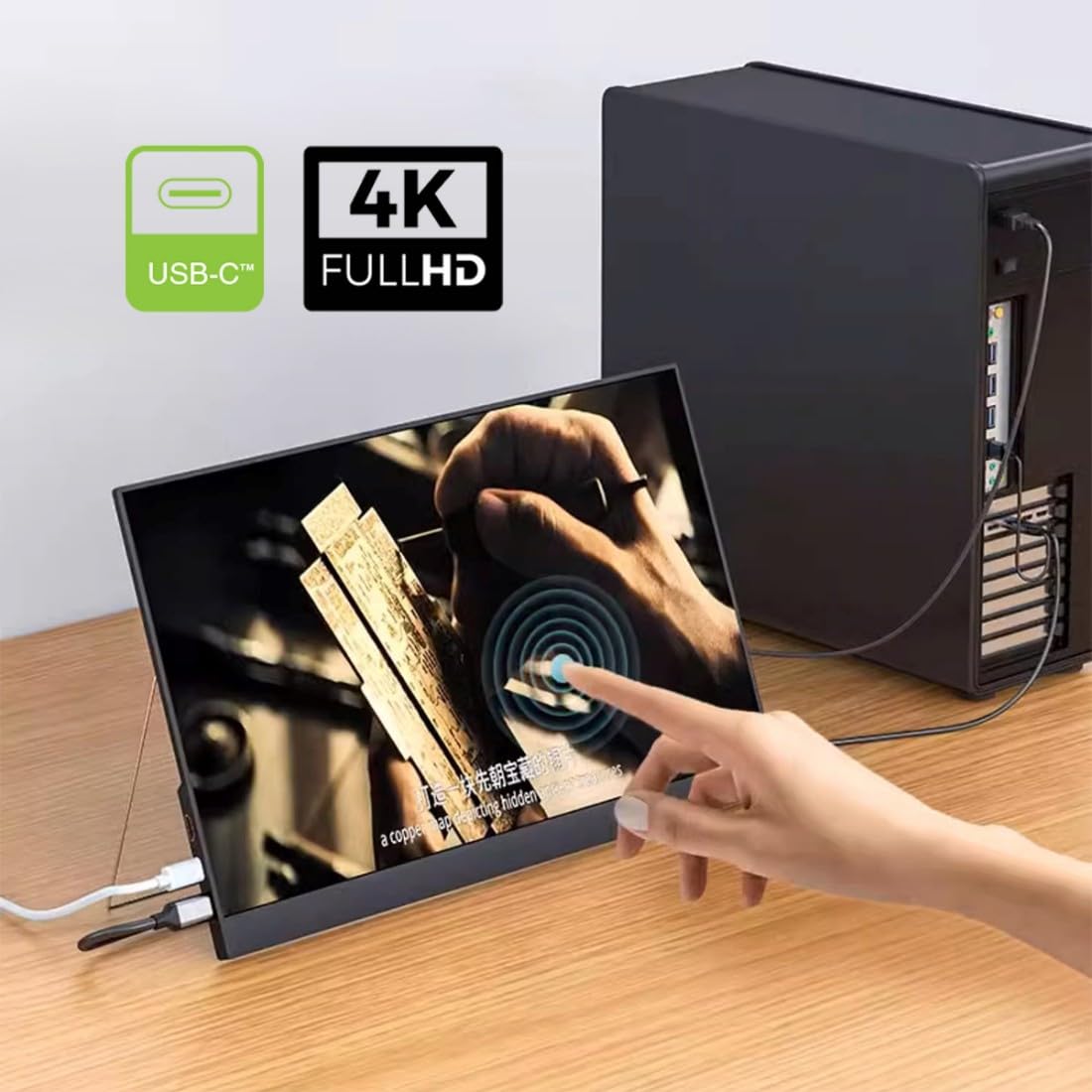 chenyang 2 ports PCI-E 3.0 4X et Mini DisplayPort vers 2 USB C Vidéo Carte d'extension Graphique Prend en charge USB 3.2 10 Gbit/s Transfert de données DP1.4 Sortie vidéo